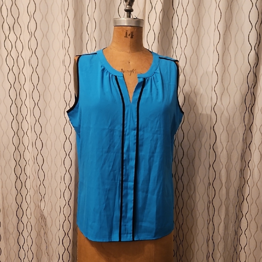 Calvin Klein Vibrant Blue Sleeveless Blouse